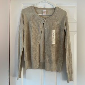 Girls Cat & Jack Sparkly Gold Long Sleeve Sweater Size XL (14/16)